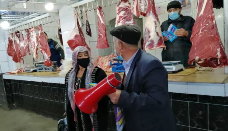 Корҳои ташфиқотию тарғиботӣ дар ш. Исфараи в. Суғд оиди пешгирии бемории коронавирус дар байни аҳолӣ